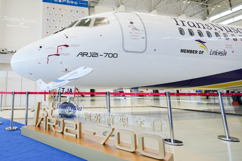 China’s home-grown passenger jetliner - the ARJ21 - is delivered to Indonesian airline TransNusa on Dec 18, 2022, in the first sale of a Chinese-made regional jet to a foreign market. Photo: Xinhua