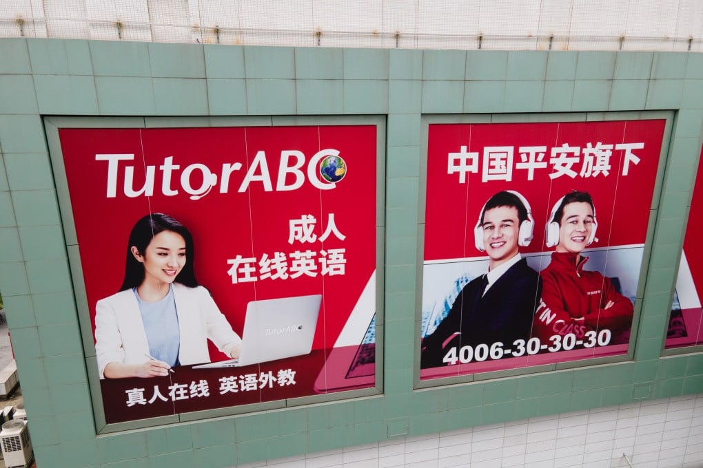 Posters in Shanghai advertise English classes. The subject is a compulsory element in the school leaving exam. Photo: Shutterstock