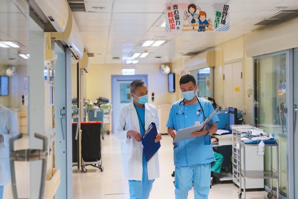 Two doctors at Hong Kong’s Princess Margaret hospital. Photo: Handout