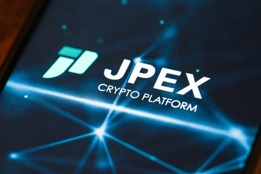 The logo of cryptocurrency platform JPEX. Photo: Bloomberg