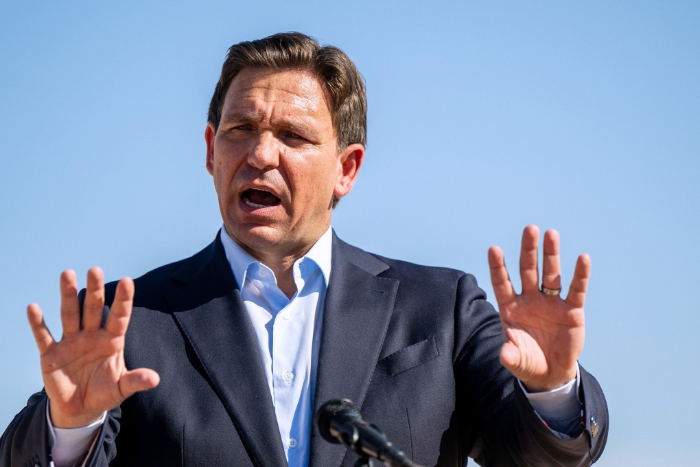 Florida Governor Ron DeSantis speaks during a campaign event in Midland, Texas, on Wednesday. Photo: TNS