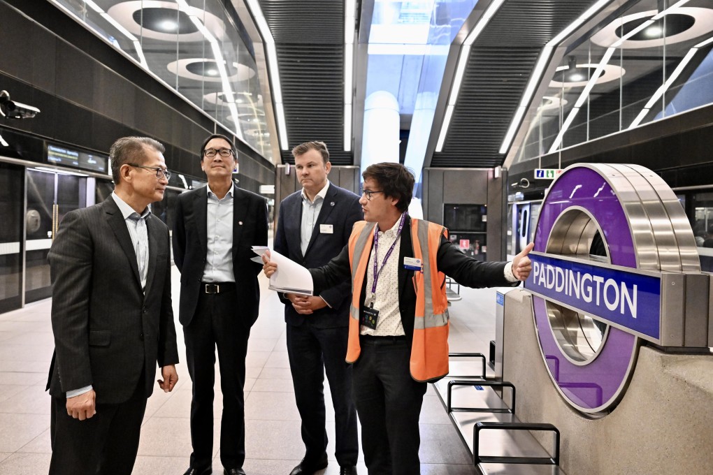 Financial Secretary Paul Chan (far left) has embarked on a 10-day trade tour of Europe, with stops including London and Paris. Photo: Handout