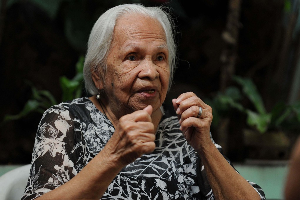 Hilaria Bustamante recalls her horrific experiences as a WWII sex slave for the Japanese army. She was among several plaintiffs who unsuccessfully sued the Japanese government in 1993 for sexual slavery by the military. She died this year, aged 97. File photo: AFP