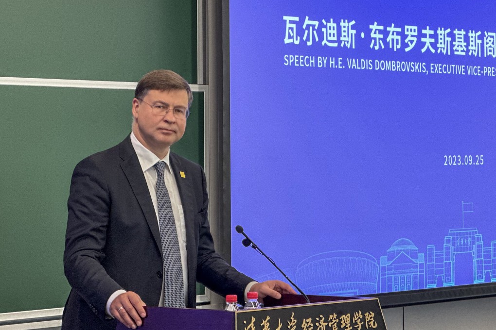 European Union trade chief Valdis Dombrovskis is in China. Photo: SCMP