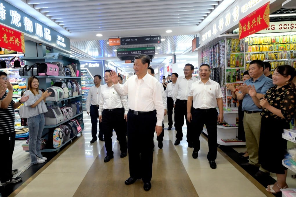 Xi Jinping pictured in Yiwu during his tour of Zhejiang. Photo: Xinhua