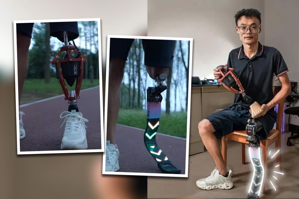 Liang Kaiyu, who is known as the real-life Iron Man, is working to help others with similar disabilities make new achievements. Photo: SCMP composite/Baidu/Douyin