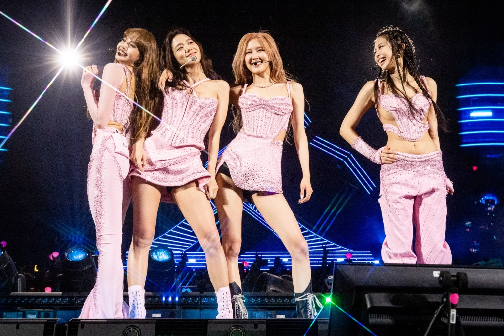 From left: Lisa, Jisoo, Rosé and Jennie of Blackpink, the biggest K-pop girl group, have come to the end of their seven-year contract with their label, a time when many bands split up. Photo: Getty Images