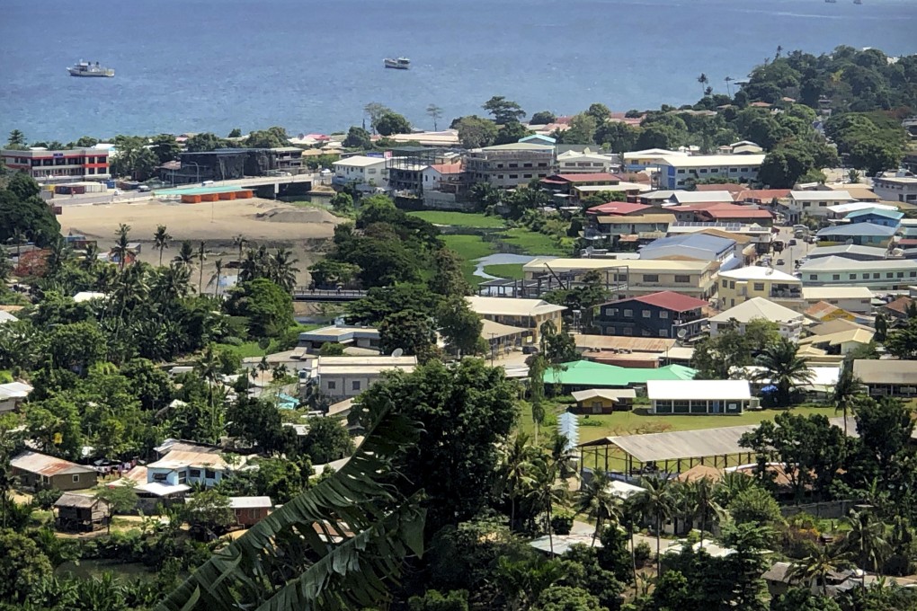 FILE : Ships are docked offshore in Honiara, the capital of the Solomon Islands on November 24, 2018. Photo: AP