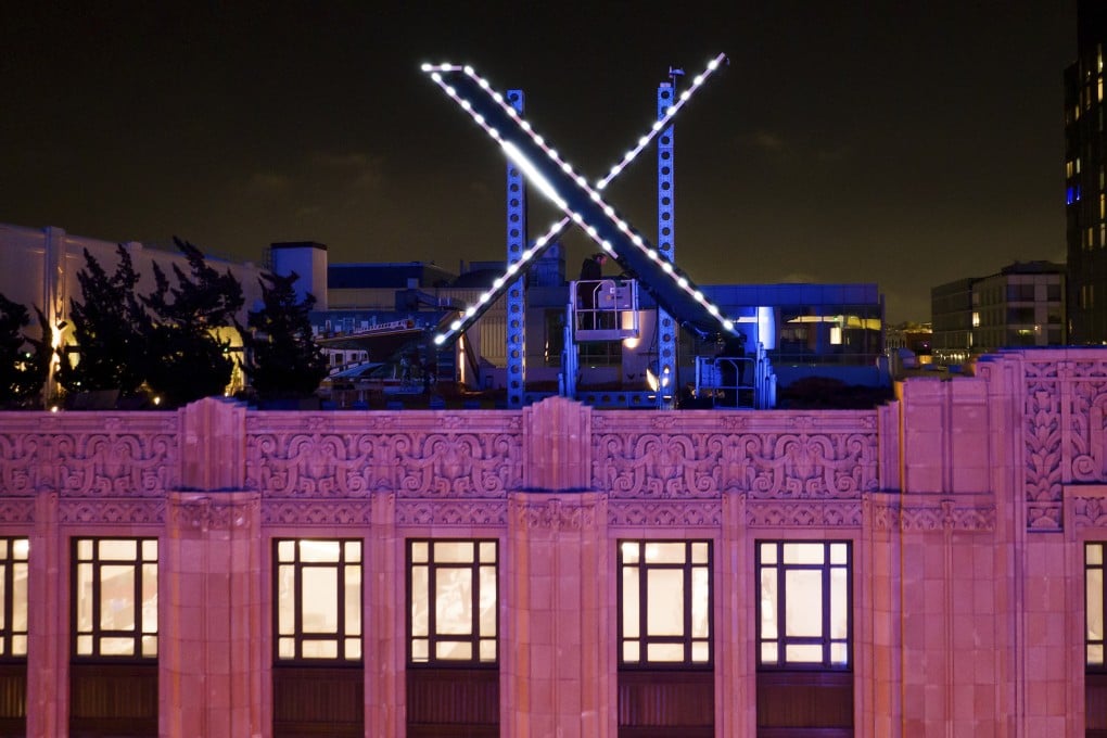 An “X” sign atop the company headquarters, formerly known as Twitter, in downtown San Francisco. Photo: AP Photo