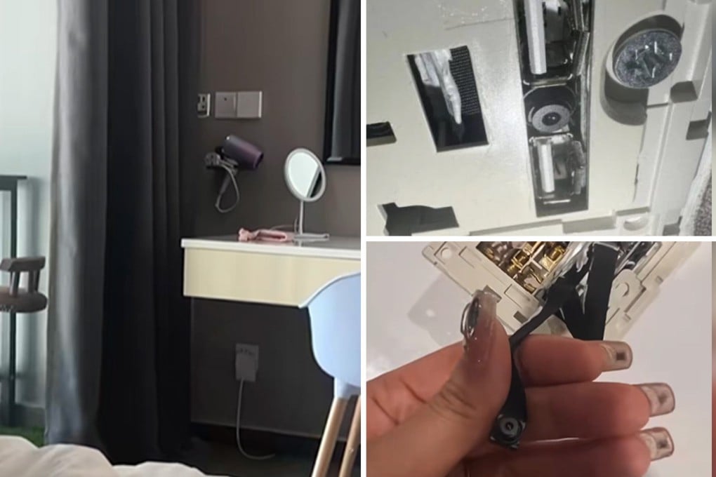 A newly-wed couple from China whose Malaysian honeymoon was ruined after they found a hidden spy camera in their Airbnb homestay bedroom, say the host initially accused them of “smearing” him online. Photo: SCMP composite/Douyin
