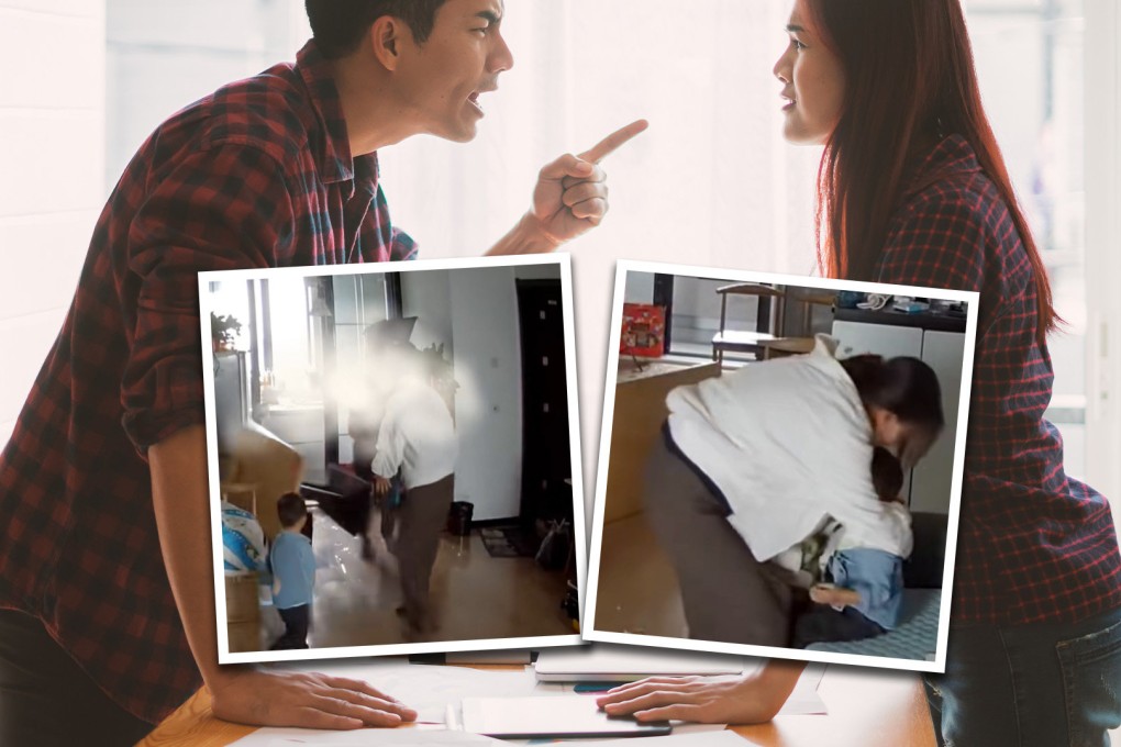 Although frightened by her parents’ violent fight, the daughter later told her mother, “We don’t have a family anymore, please divorce him.” Photo: SCMP composite/Shutterstock/Douyin