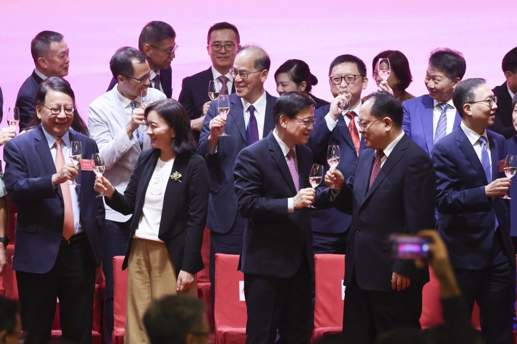 Hong Kong Chief Executive John Lee attends a reception marking National Day. Photo: Yik Yeung-man