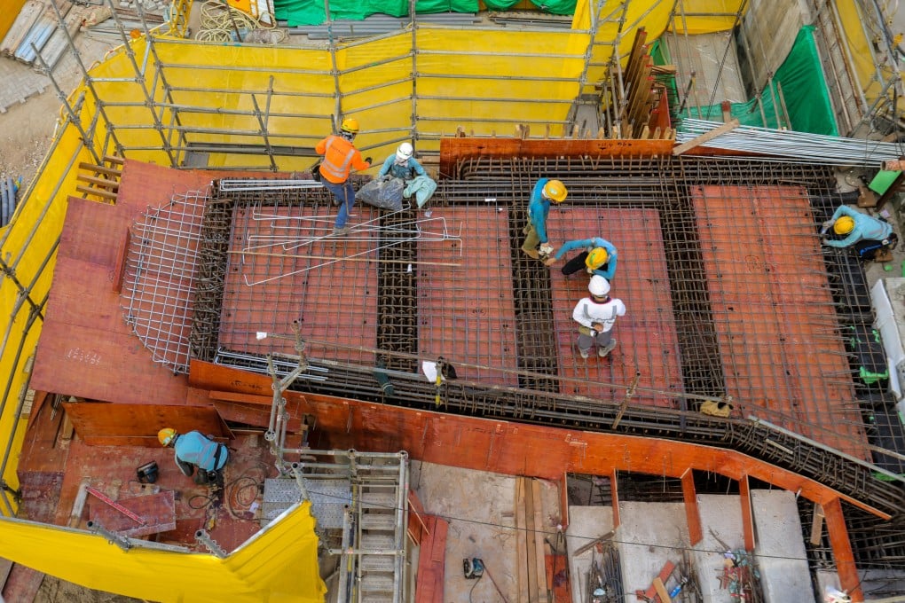 The construction site at Austin Road West where the tragedy occurred. Photo: Jelly Tse