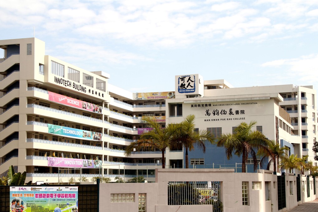 Man Kwan Pak Kau College in Tin Shui Wai, which is at the centre of a row over sensitivity to Islamic traditions. Photo: Handout