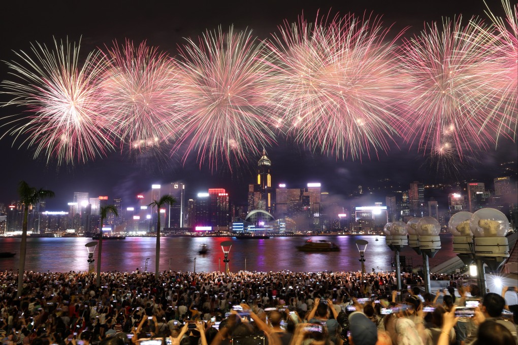 Fireworks over Hong Kong on Sunday are expected to brighten the night for the restaurant trade. Photo: Dickson Lee