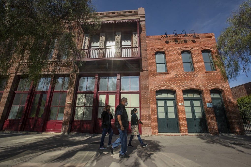 People walk past the Chinese American Museum in Los Angeles on October 21, 2021. Although there are museums and societies devoted to Chinese-American history in the US, the good work is not enough. Photo: TNS