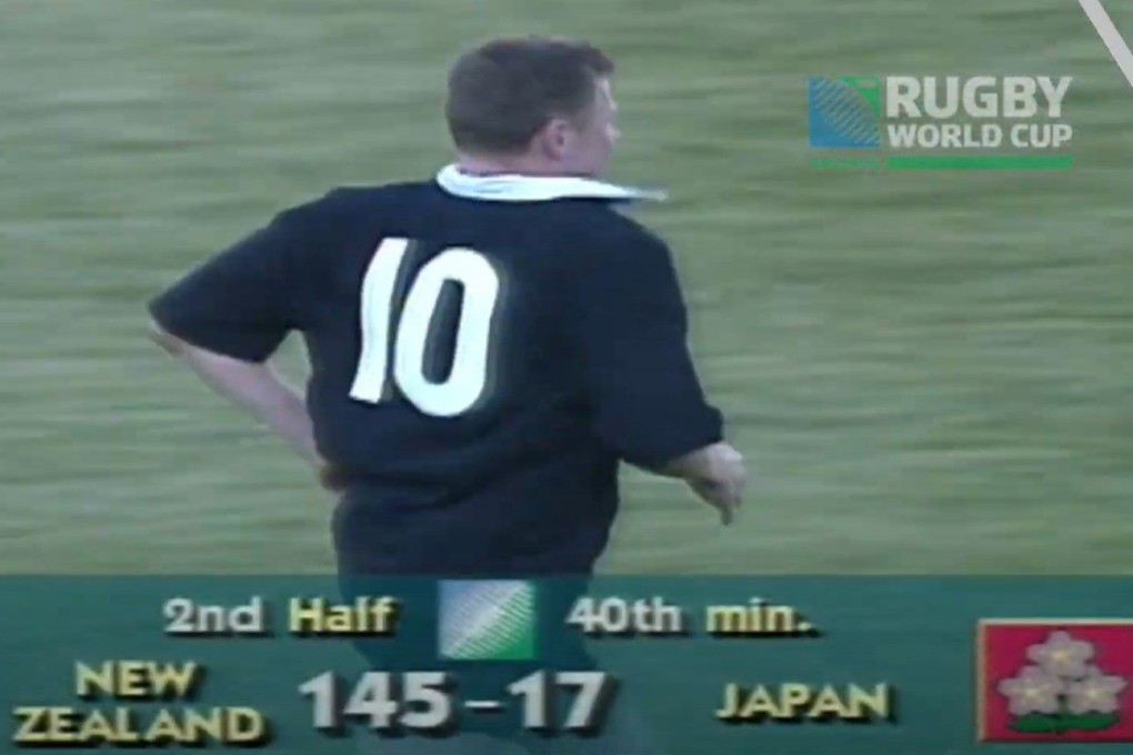 New Zealand rugby player Simon Culhane scored 45 points against Japan on his own in 1995, as his side managed 145 in total. Photo: YouTube/@IMGReplay