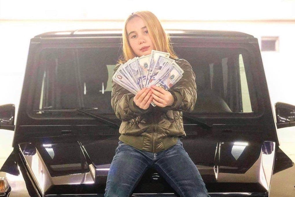 Lil Tay strikes a typical pose, in a 2018 picture from her Instagram account. Photo: Instagram via @liltay