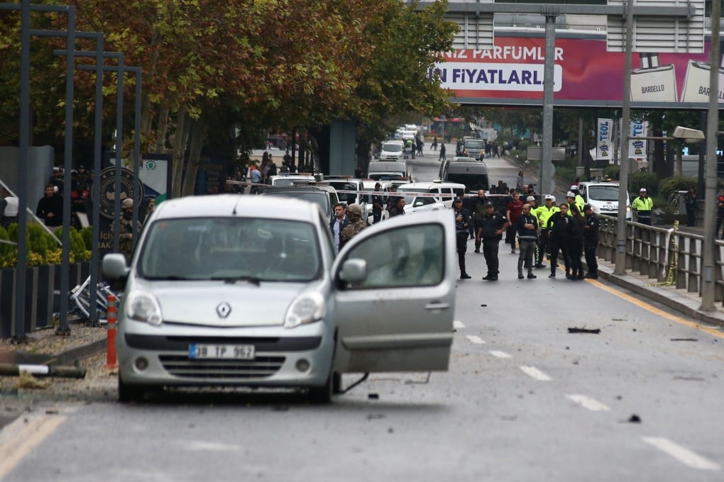 Security forces and debris outside the Interior Ministry following a bomb attack in Ankara, Turkey. Photo: Reuters
