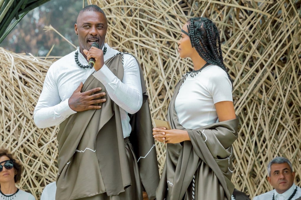 From Idris and Sabrina Elba (above) to Kevin Hart, celebrities, athletes and conservation heroes joined villagers at the annual baby-gorilla-naming ceremony, in Kinigi, in Rwanda. Photo: Kalpana Sunder