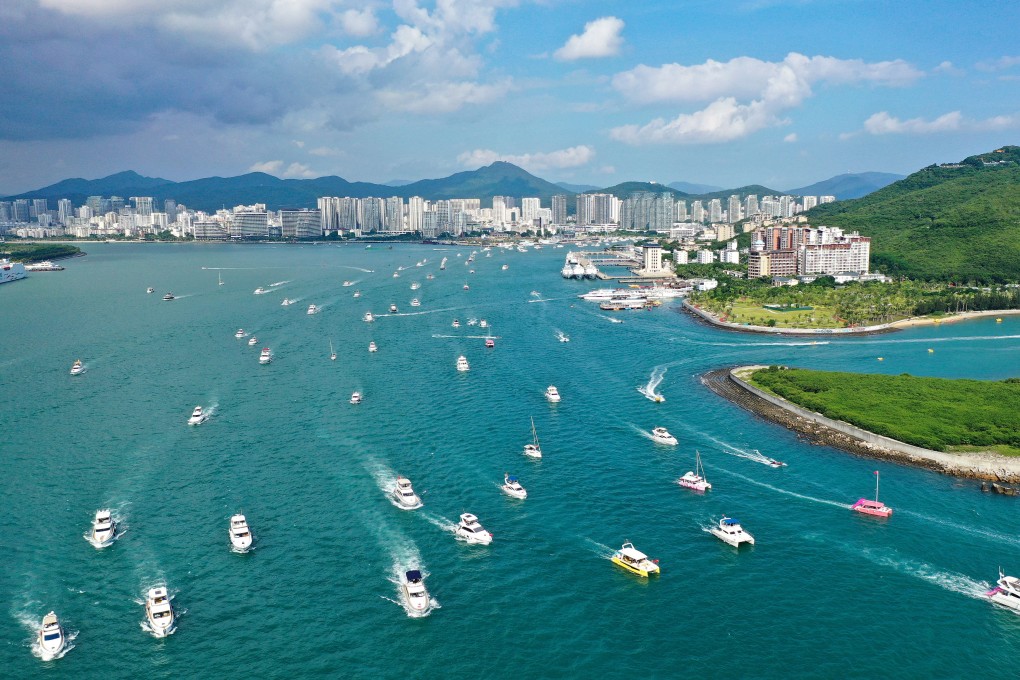 Boating is just one of the attractions for tourists visiting Sanya, dubbed “China’s Hawaii”, seen here on October 1. China’s domestic tourism is going from strength to strength, as travellers put off international trips. Photo: Xinhua