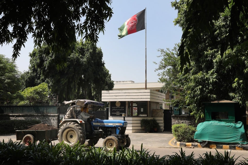 A view of the embassy of the Islamic Republic of Afghanistan in New Delhi, India on Saturday, Photo: EPA-EFE