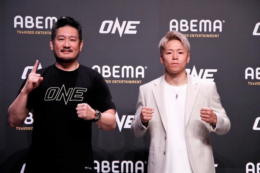 Chatri Sityodtong and Takeru Segawa at a press conference in Tokyo. Photo: Abema