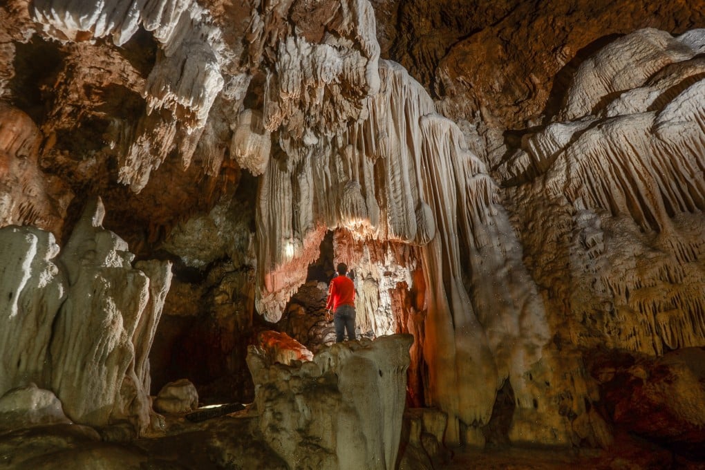 A community in Sulawesi, Indonesia, fought to stop the mining of a sacred area of karst hills and caves (above) containing ancient artefacts. The area is now a Unesco Global Geopark. Photo: Getty Images