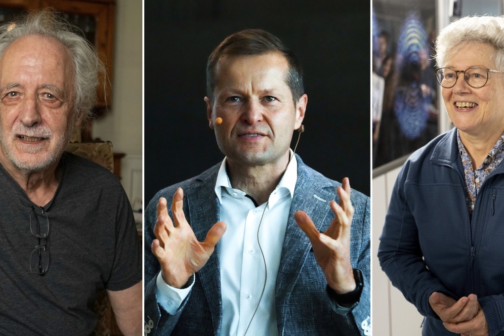 Pierre Agostini, Ferenc Krausz and Anne L’Huillier won the Nobel Prize in physics for studying how electrons zip around the atom in the tiniest fractions of seconds. Photo:AP