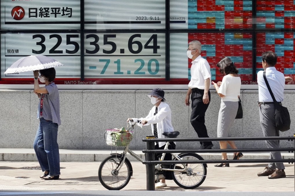 Stocks weaken from Hong Kong to Tokyo amid concerns about ‘higher for longer’ rates. Photo: AP