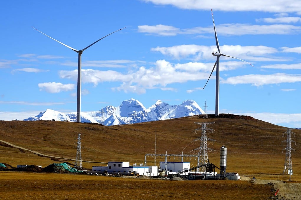 China has expanded its highest-altitude wind farm, in the Tibet autonomous region, thousands of metres above sea level. Photo: China Three Gorges Corporation