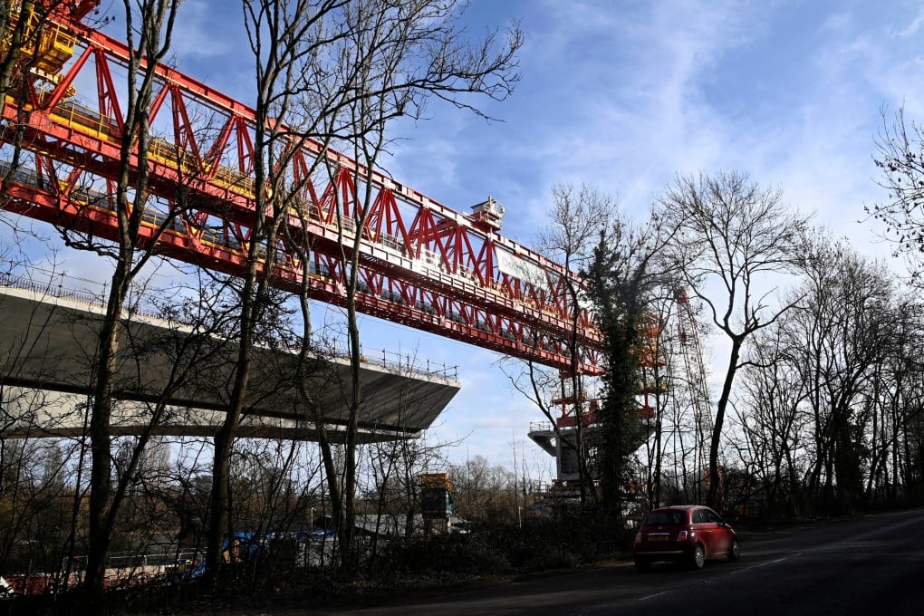 A section of the Colne Valley Viaduct as construction continues on the HS2 high-speed rail line in Denham, near London, on February 3. Photo: Reuters