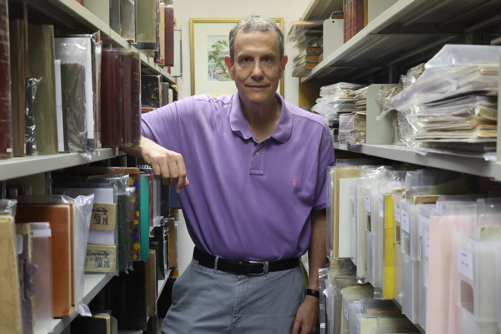 Hong Kong-based lawyer Roy Delbyck at his office in Tsim Sha Tsui, Hong Kong, which houses his huge collection of printed materials on the West in China, and the Chinese experience in the US. Photo: Edmond So
