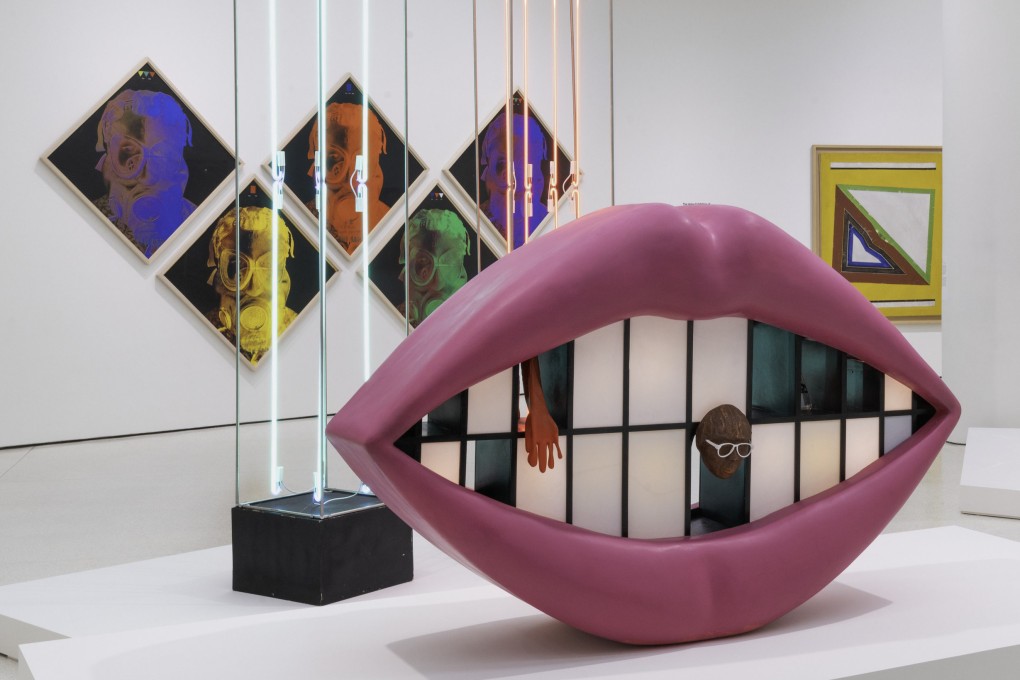 Installation view of “Only the Young: Experimental Art in Korea, 1960s-1970s”, of 20th-century South Korean art, with Jung Kang-ja’s “Kiss Me” in the foreground, at the Solomon R. Guggenheim Museum in New York. Photo: Guggenheim