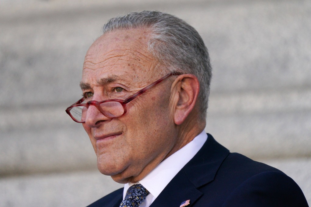 US Senate Majority Leader Chuck Schumer, joined by two other Democrats and three Republicans, is leading the trip to China, with opponents deriding the move as futile or premature. Photo: AFP