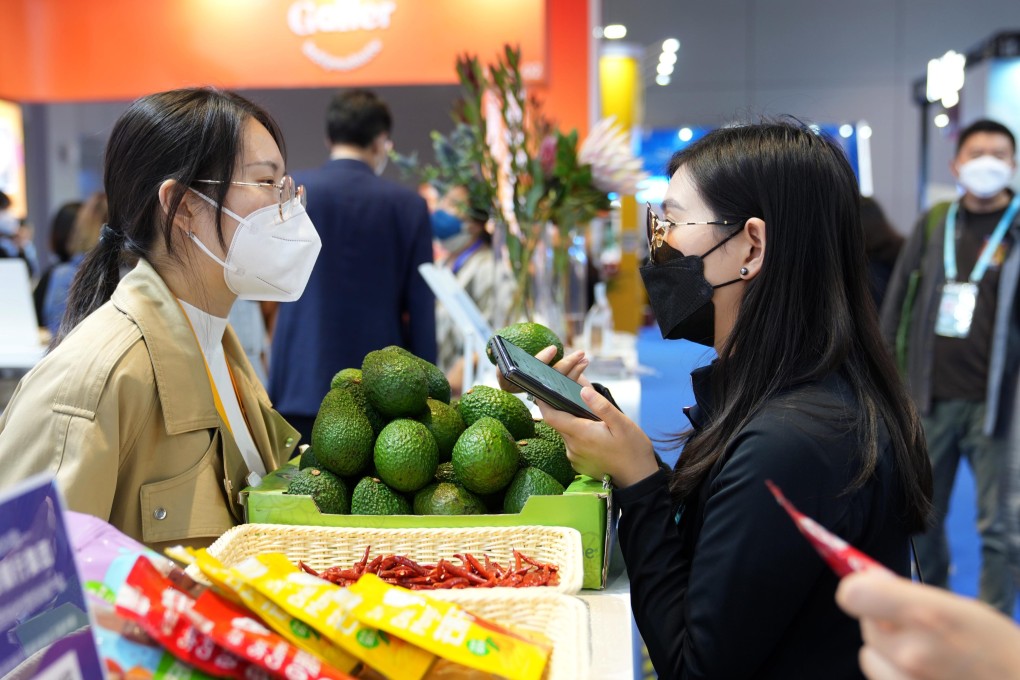Kenyan avocados on display at a food and agricultural products expo in Shanghai. Dozens of other African countries have recently signed deals to export farm produce including chillies, cashews, sesame seeds and spices to China. Photo: Xinhua