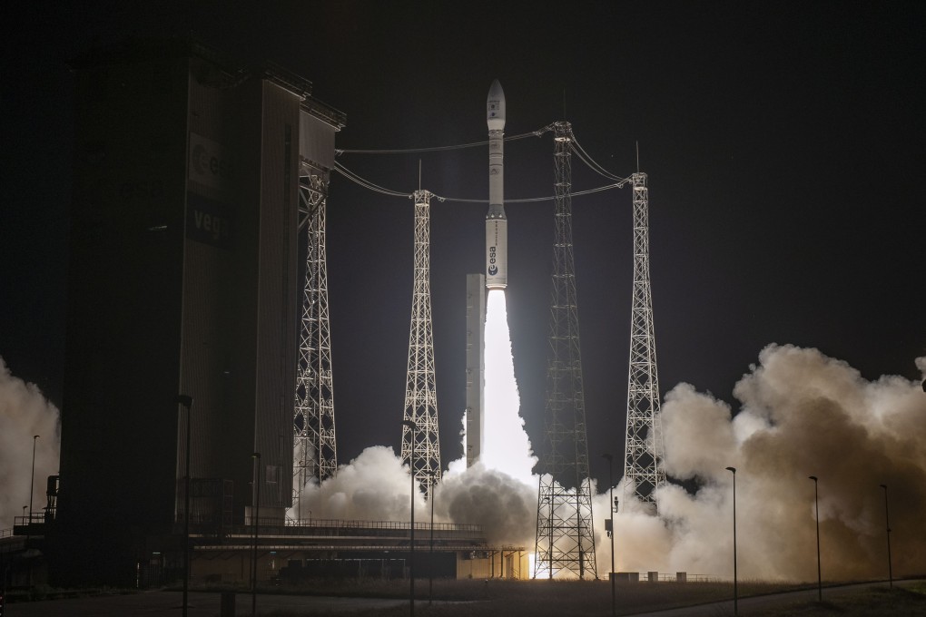 Taiwan’s new weather satellite was sent into orbit by Arianespace’s Vega C rocket on Sunday. Photo: Handout