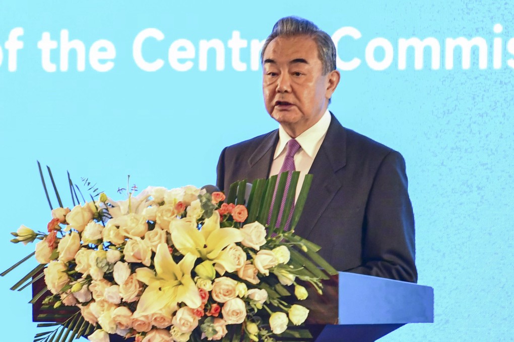 Chinese Foreign Minister Wang Yi speaks at an international forum on Trans-Himalayan regional cooperation in China’s Tibet autonomous region. Photo: MFA
