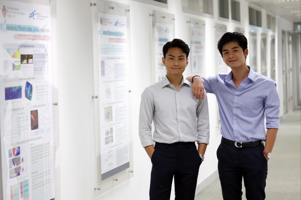 (From left) Josua Chan and Max Lee, who developed AI technology to scan search-and-rescue drone images at lightning speed. Photo: Yik Yeung-man