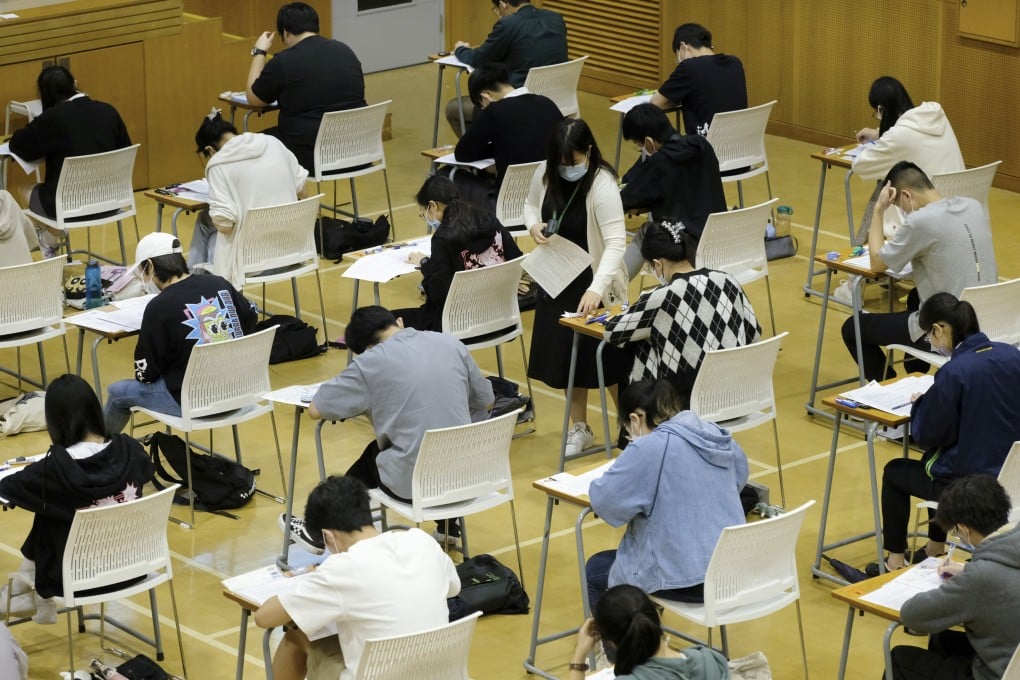 Candidates sit the DSE English Language examination in Hong Kong on April 21. Photo: Handout