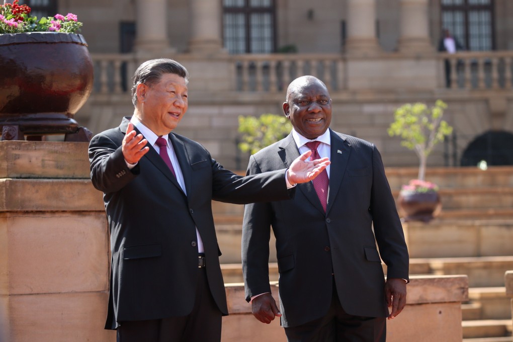 Chinese President Xi Jinping, left, and South African President Cyril Ramaphosa. China has continued to finance development on the African continent in spite of accusations it is putting countries there into a “debt trap”. Photo: EPA-EFE