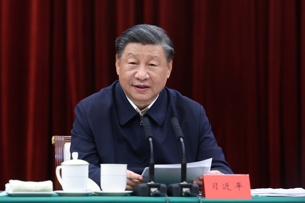 President Xi Jinping speaks at a symposium on advancing the development of China’s Yangtze River Economic Belt, in Jiangxi province on Thursday. Photo: Xinhua