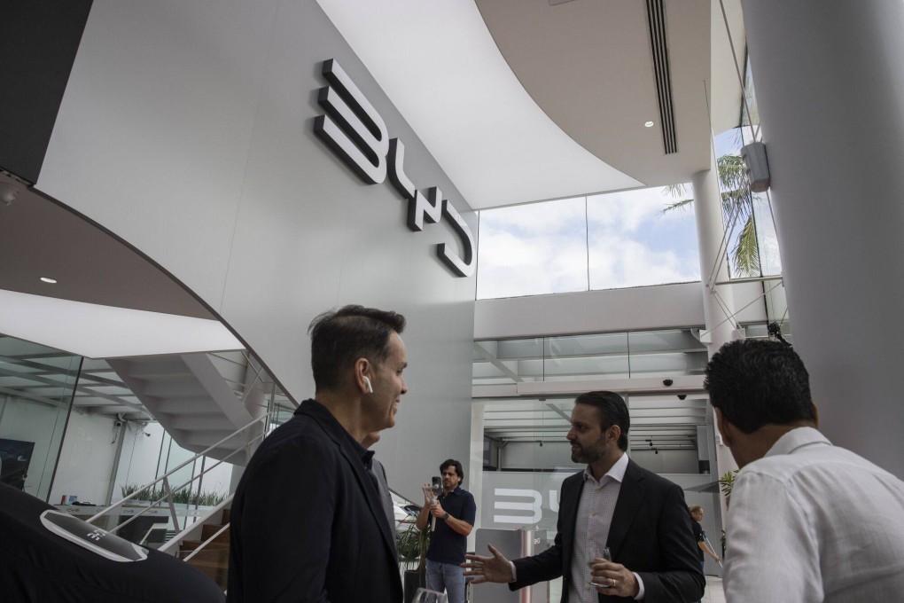 A BYD showroom in Sao Paulo, Brazil. The Chinese group plans to invest heavily in the South American country. Photo: Bloomberg