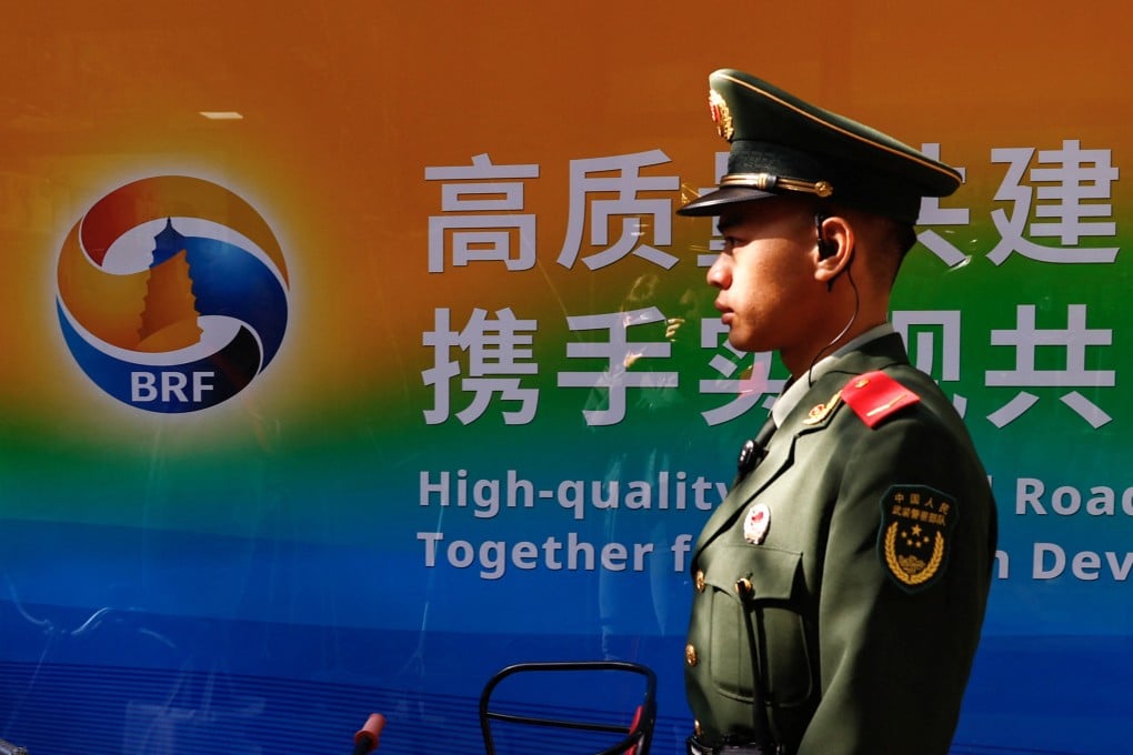 A paramilitary police officer seen in the Chinese capital on Monday. Photo: Reuters