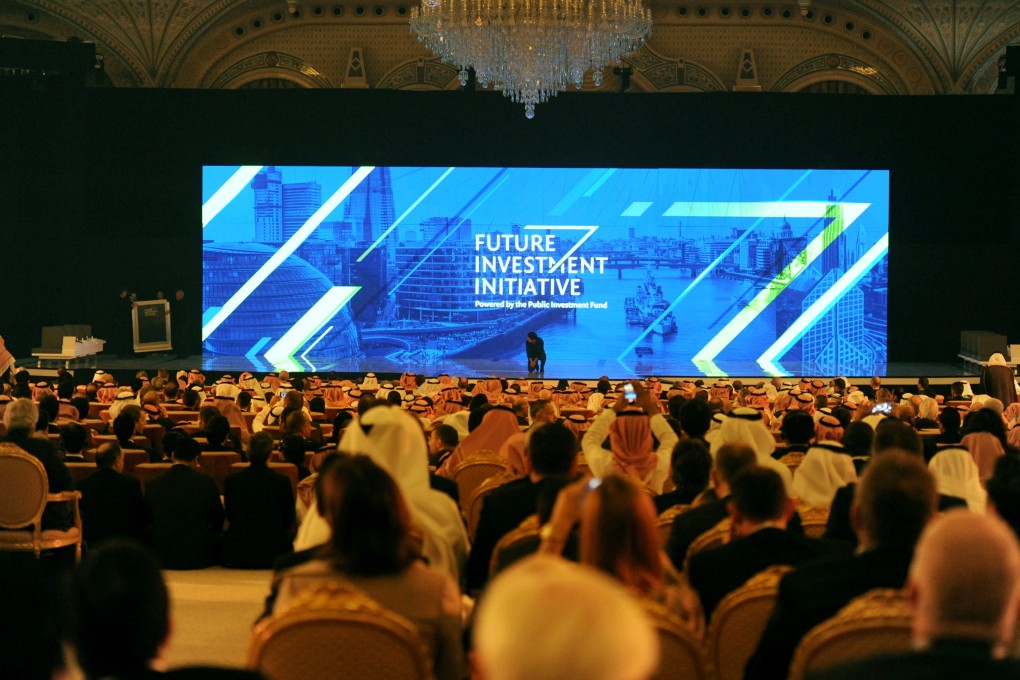Attendees at the Future Investment Initiative (FII) conference in Riyadh on October 23, 2022. Photo: AFP
