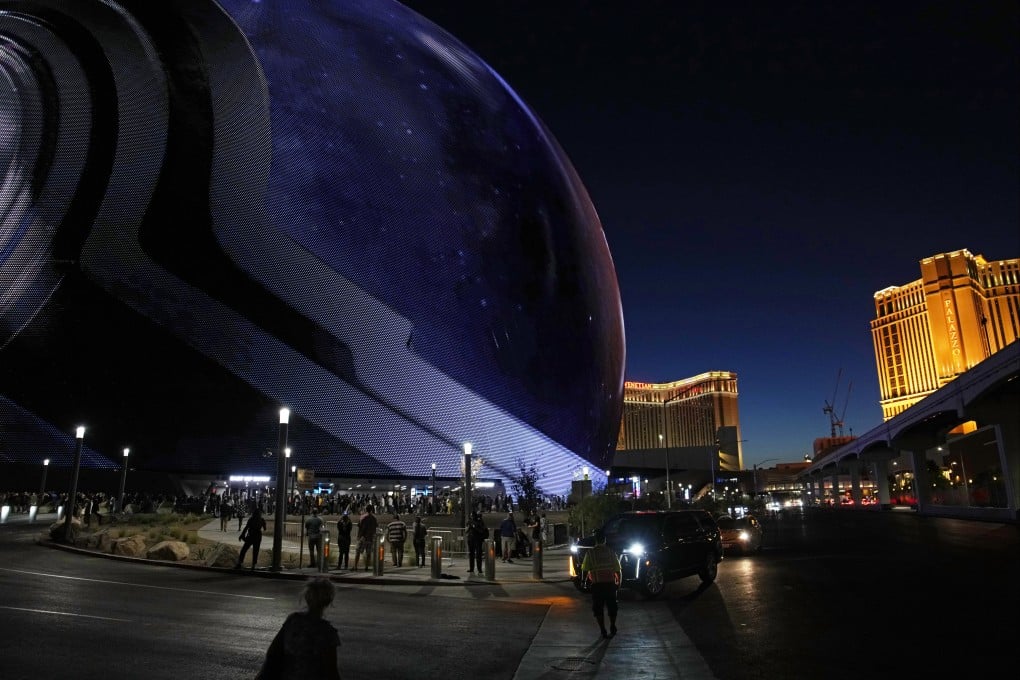 People arrive during the opening night of the Sphere on September 29 in Las Vegas. Photo: AP