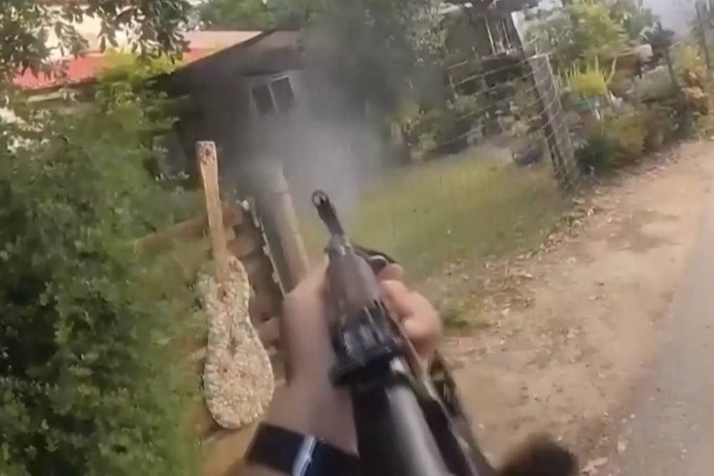 This image was taken from bodycam video footage taken by a Hamas militant. Photo: Israel Defence Forces via AP