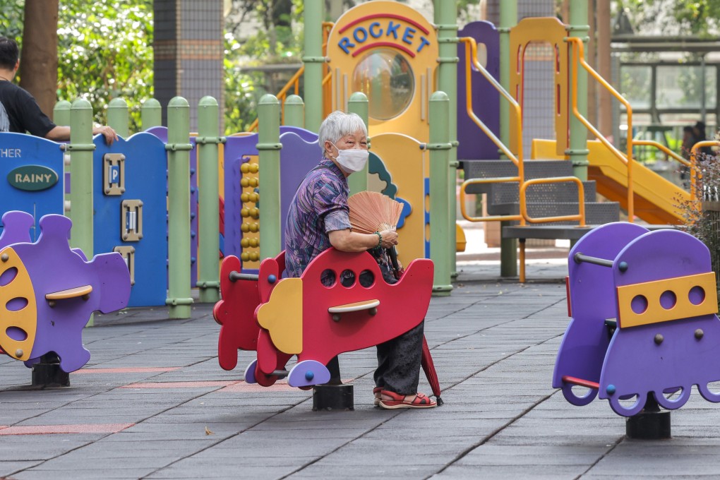 A woman takes a rest in a park in Cheung Sha Wan, Hong Kong, on October 5, 2023. Photo: Jelly Tse