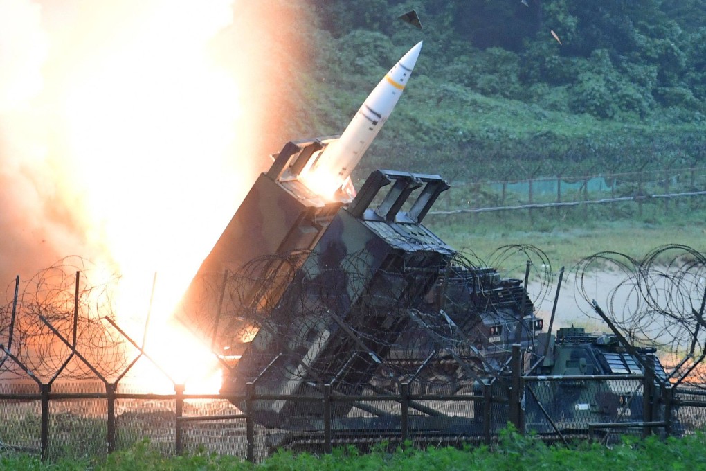 A US Army Tactical Missile System (ATACMS) fires from an undisclosed location on South Korea’s east coast during a South Korea-US joint missile drill. Photo: South Korean Defence Ministry via AFP
