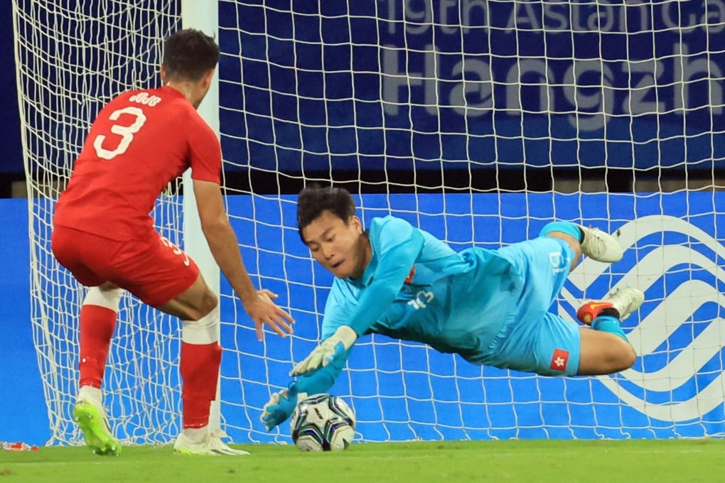Hong Kong goalkeeper Tse Ka-wing, pictured during the Asian Games, played a vital role again in Bhutan. Photo: Dickson Lee